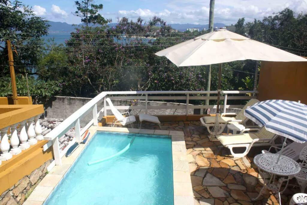 Por De Sol No Mar Da Cama Villa Caraguatatuba Exteriör bild